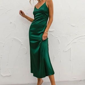 Green tank top dress